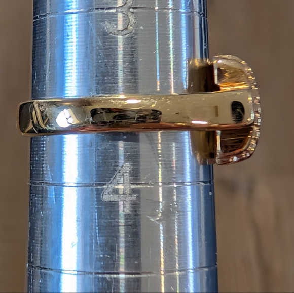 14k Gold Garnet Etruscan Style Ring - sz. 3.5 - Picture 10 of 12